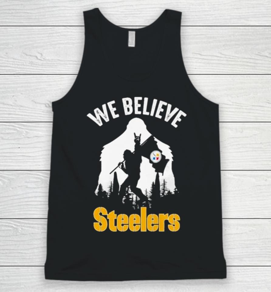 Bigfoot We Believe Pittsburgh Steelers Nfl Flag Unisex Tank Top