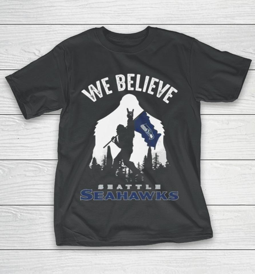 Bigfoot We Believe Seattle Seahawks 2024 T-Shirt