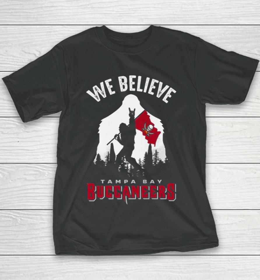 Bigfoot We Believe Tampa Bay Buccaneers 2024 Youth T-Shirt