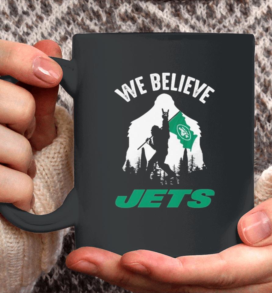 Bigfoot With Flag We Believe New York Jets 2024 Coffee Mug
