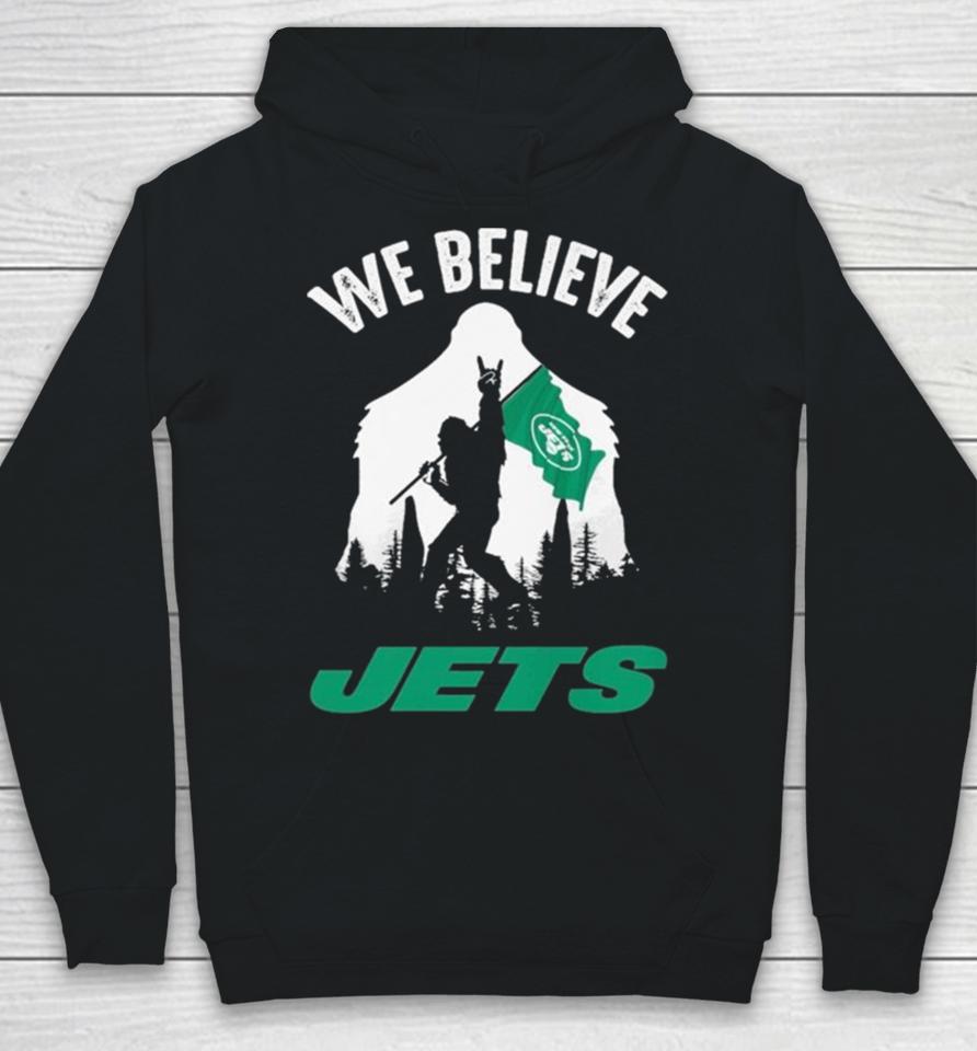 Bigfoot With Flag We Believe New York Jets 2024 Hoodie