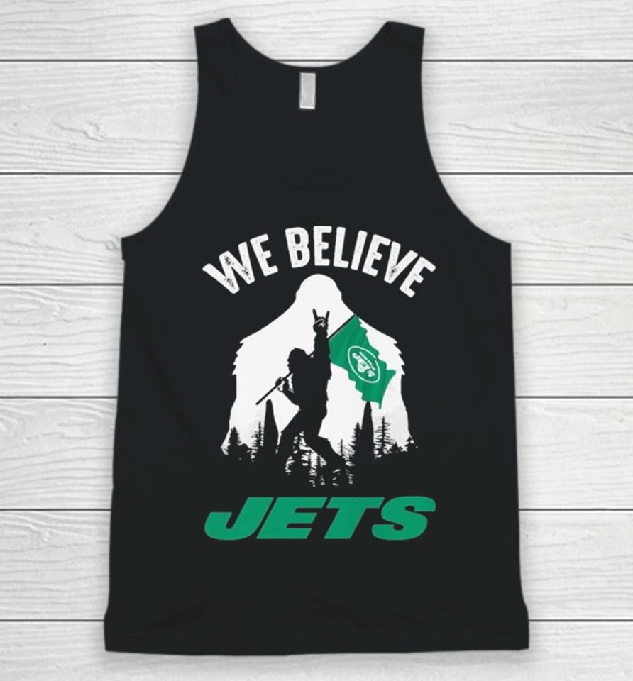 Bigfoot With Flag We Believe New York Jets 2024 Unisex Tank Top