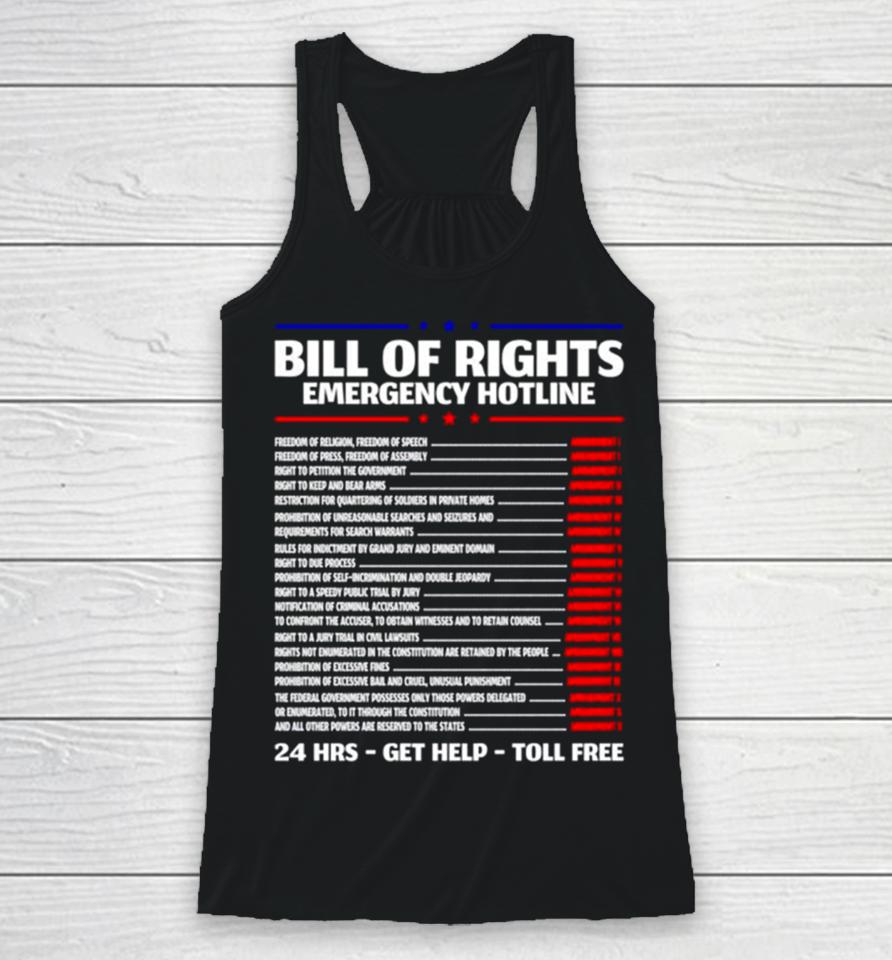 Bill Of Rights Emergency Hotline Amendments Of Constitution Racerback Tank