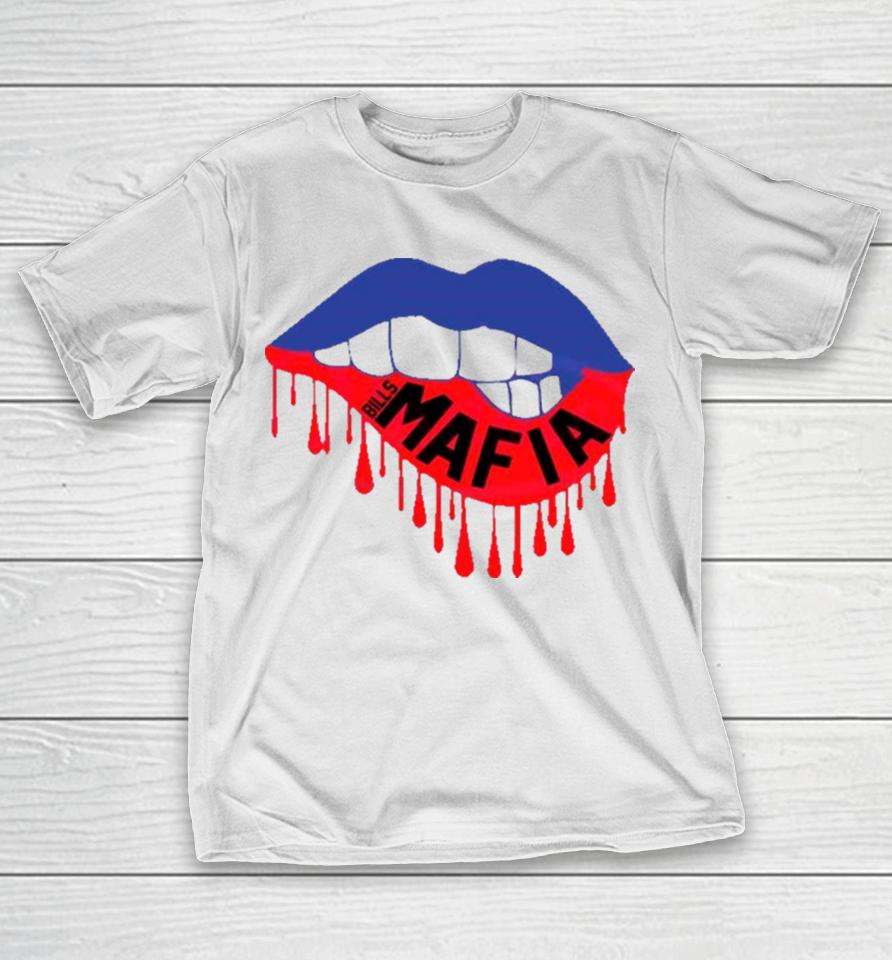 Bills Mafia Lips Buffalo Football T-Shirt