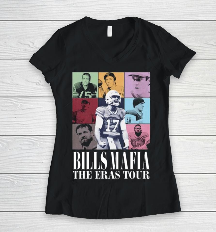 Bills Mafia The Eras Tour Women V-Neck T-Shirt