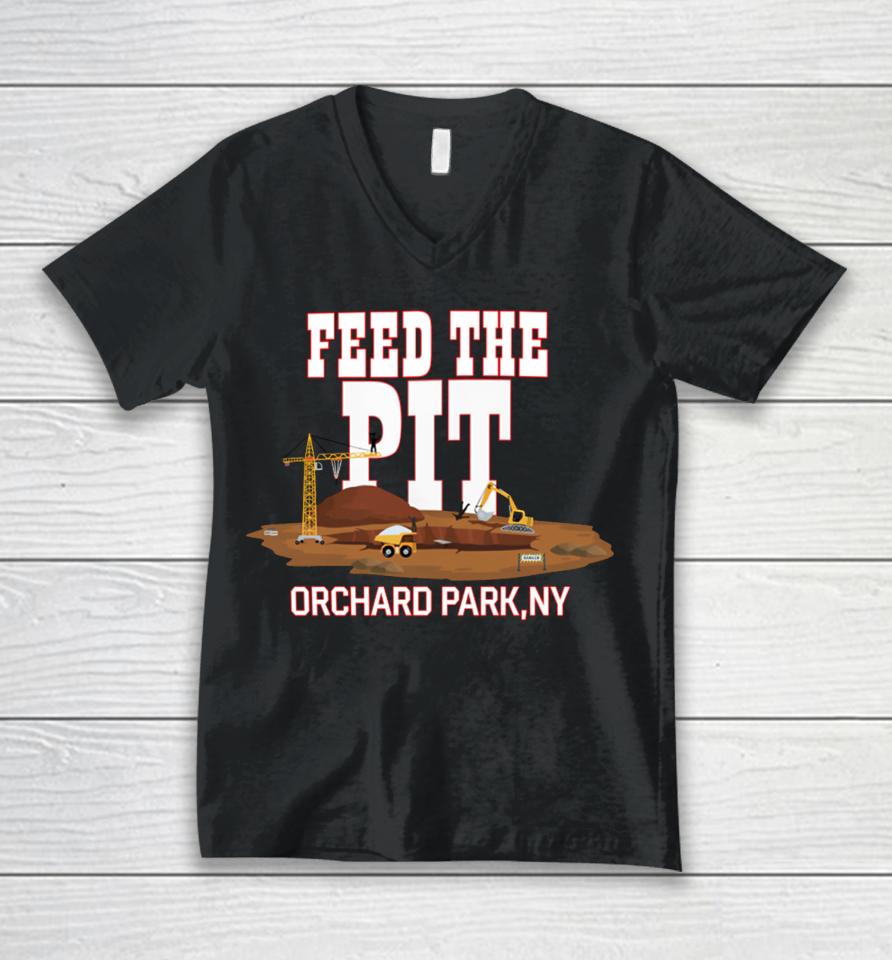 Billsmafia Feed The Pit Orchard Park Ny Unisex V-Neck T-Shirt