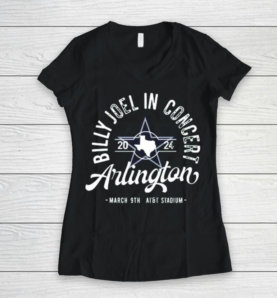 Billy Joel 2024 Arlington Tx Women V-Neck T-Shirt