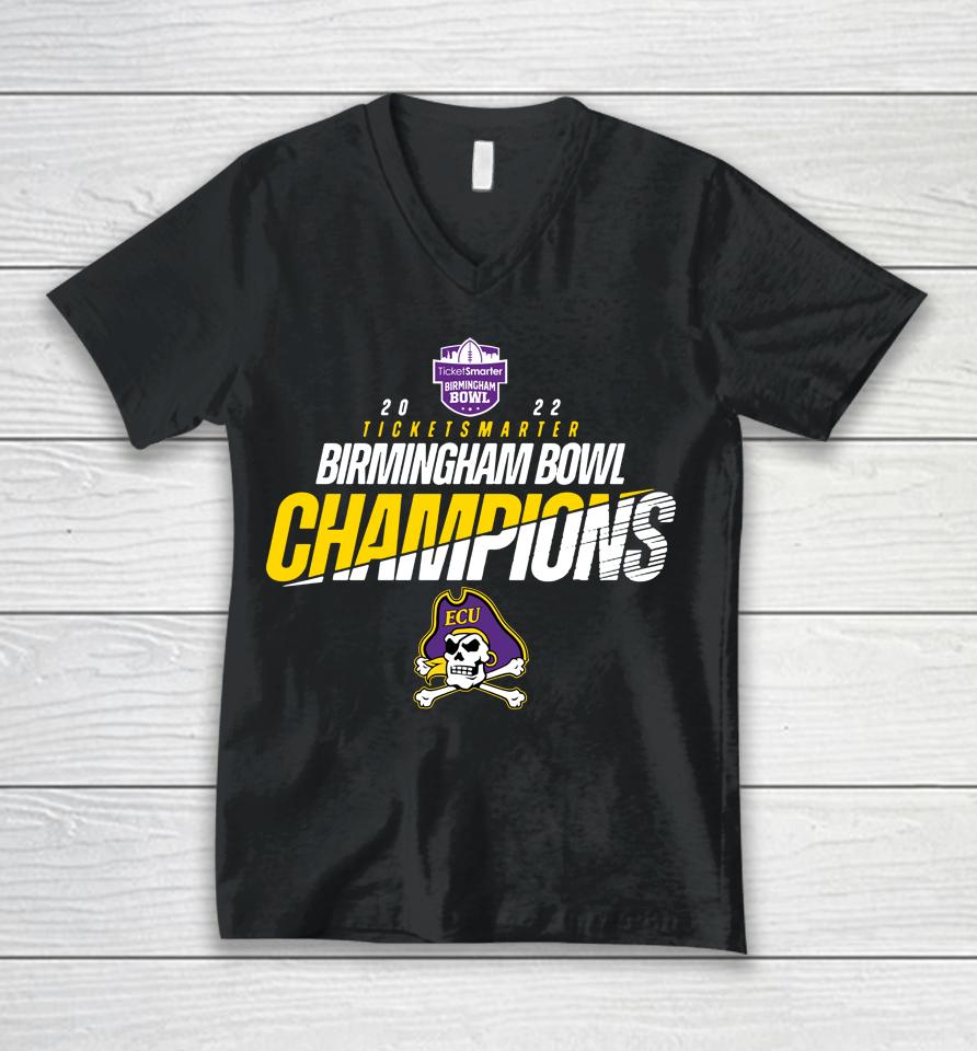 Birmingham Bowl 2022 East Carolina Ncaa Champion Unisex V-Neck T-Shirt
