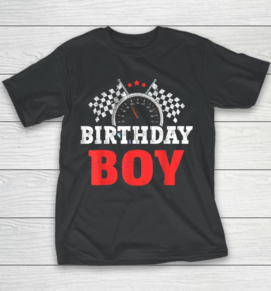 Birthday Boy Race Car Racing Car Driver Birthday Crew Youth T-Shirt
