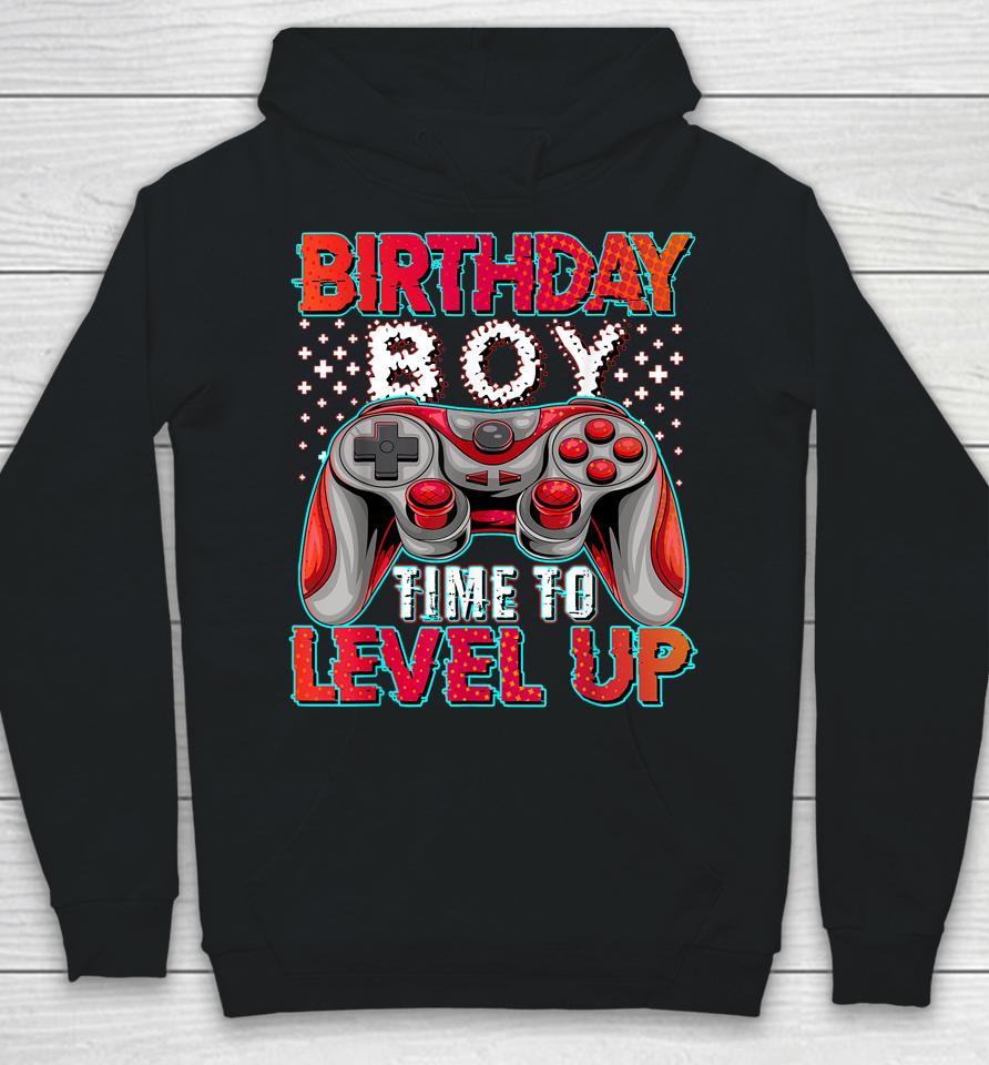 Birthday Boy Time To Level Up Video Game Birthday Gifts Boys Hoodie