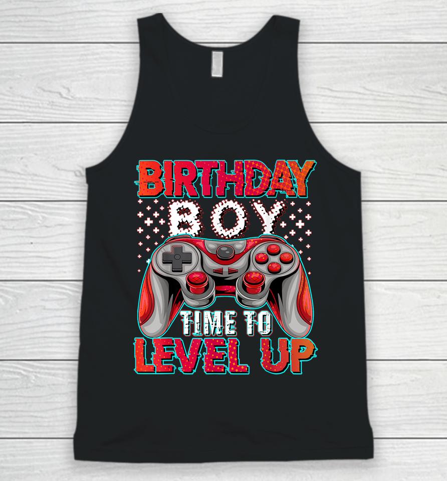 Birthday Boy Time To Level Up Video Game Birthday Gifts Boys Unisex Tank Top
