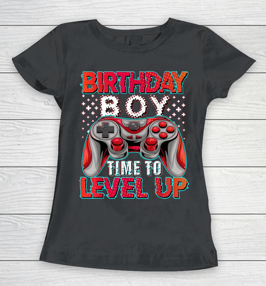 Birthday Boy Time To Level Up Video Game Birthday Gifts Boys Women T-Shirt