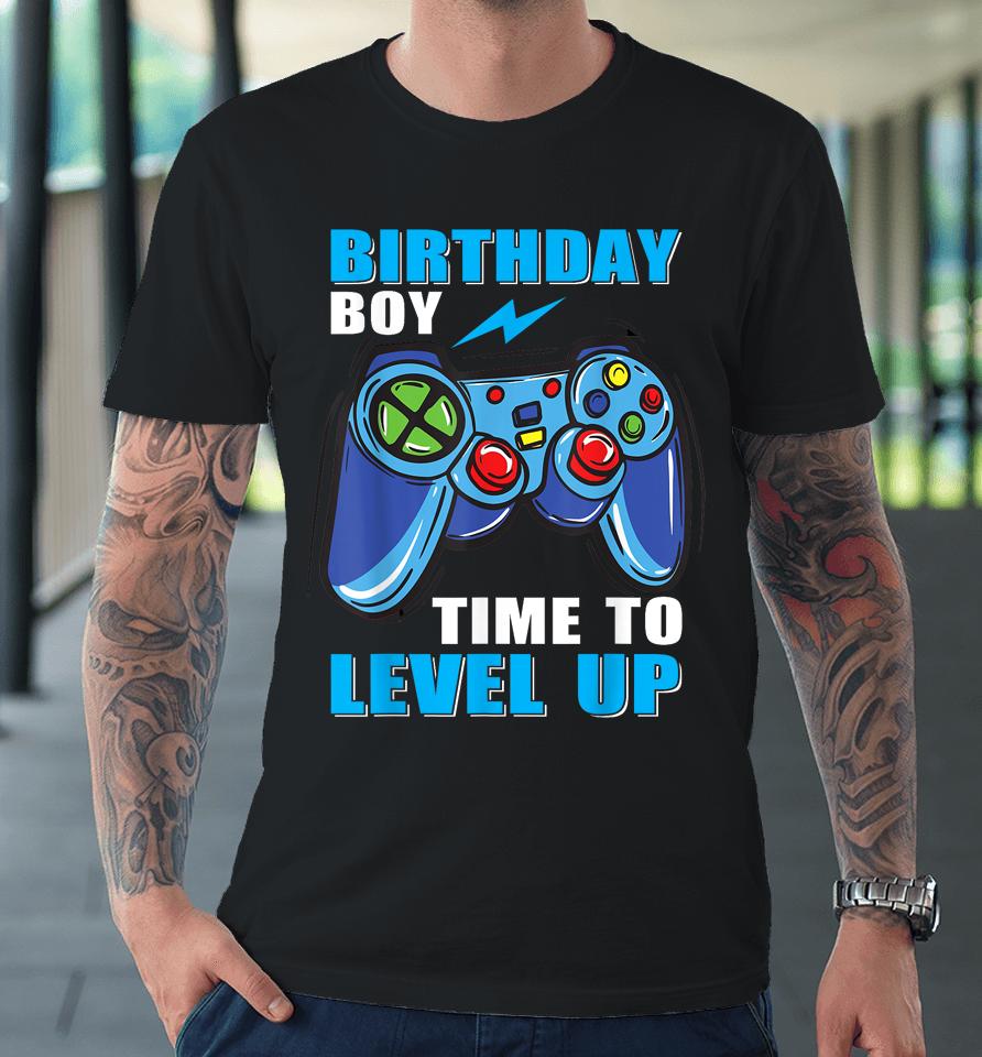 Birthday Boy Time To Level Up Video Game Boys Premium T-Shirt
