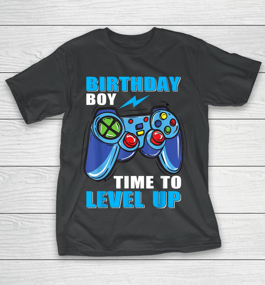 Birthday Boy Time To Level Up Video Game Boys T-Shirt