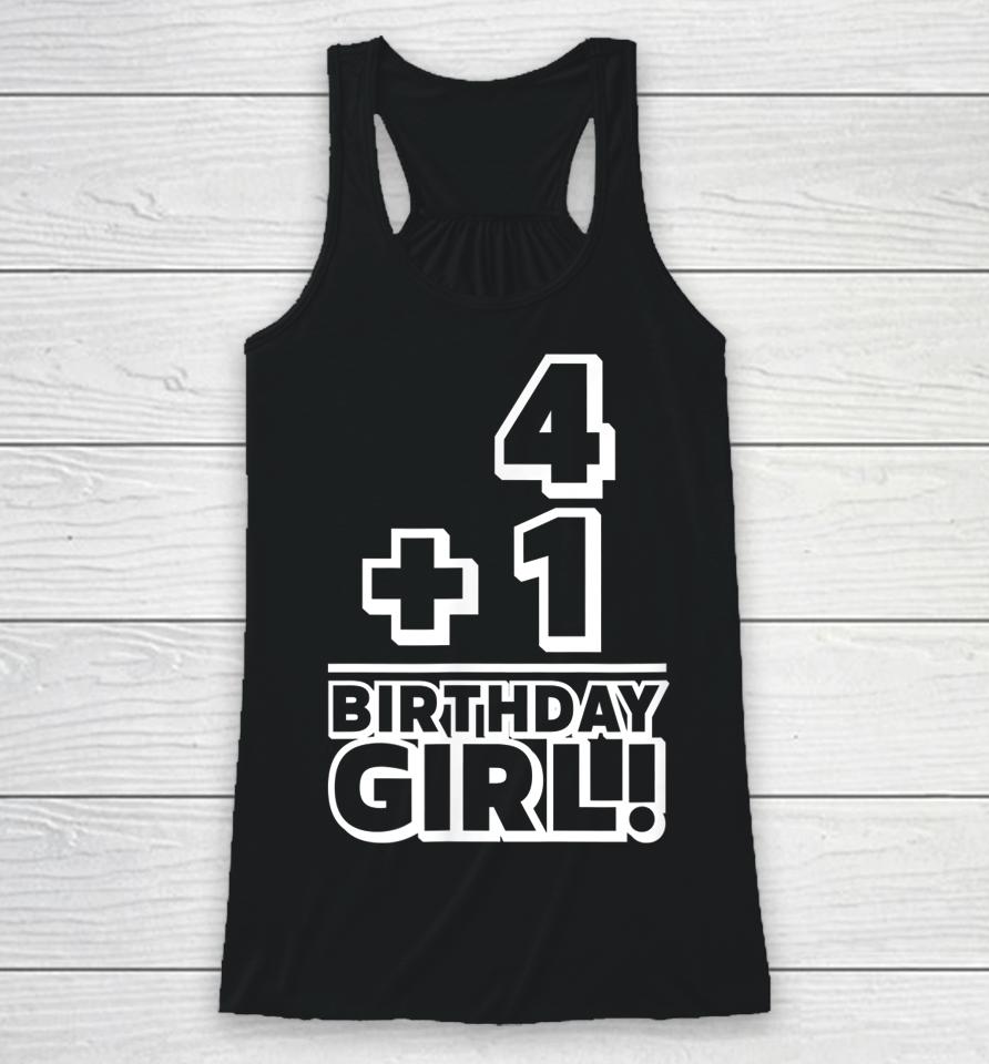 Birthday Girl Fifth Bday Gift Five Year 5Th Birthday Racerback Tank