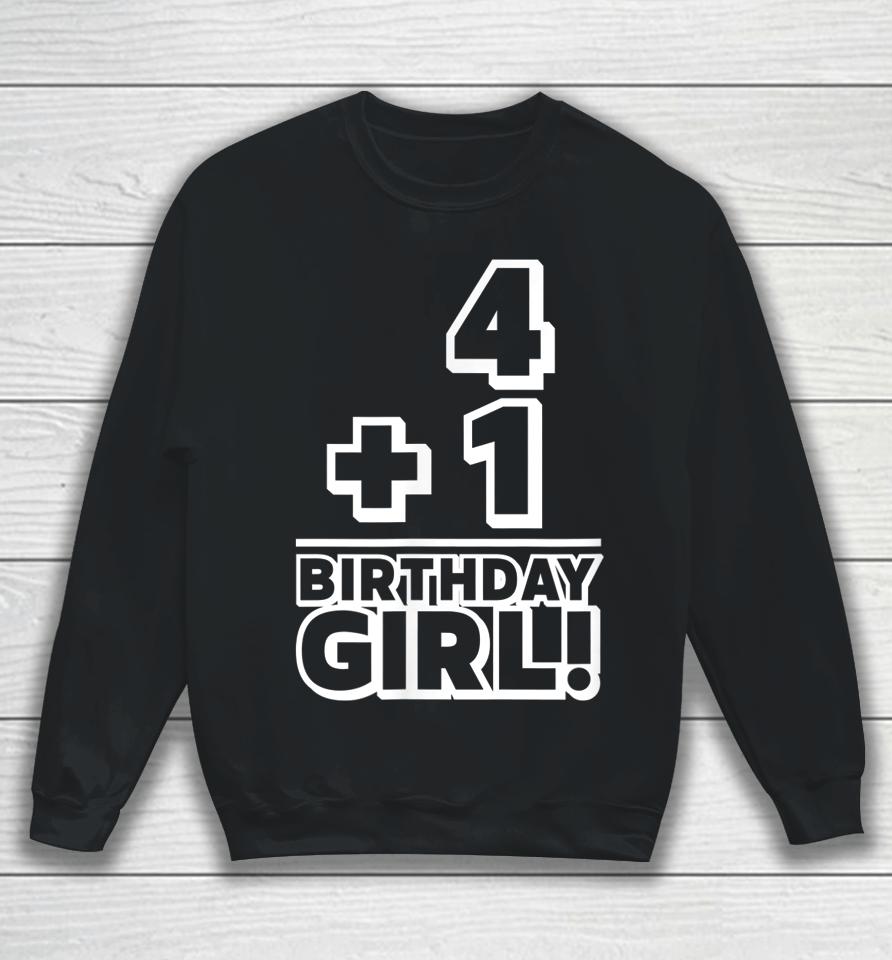 Birthday Girl Fifth Bday Gift Five Year 5Th Birthday Sweatshirt