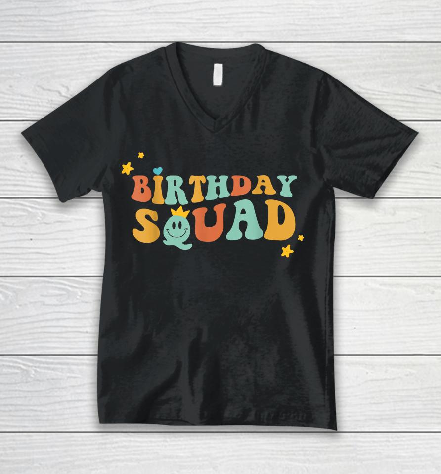 Birthday Squad Birthday Party Funny Gift Wife Women Girls Unisex V-Neck T-Shirt