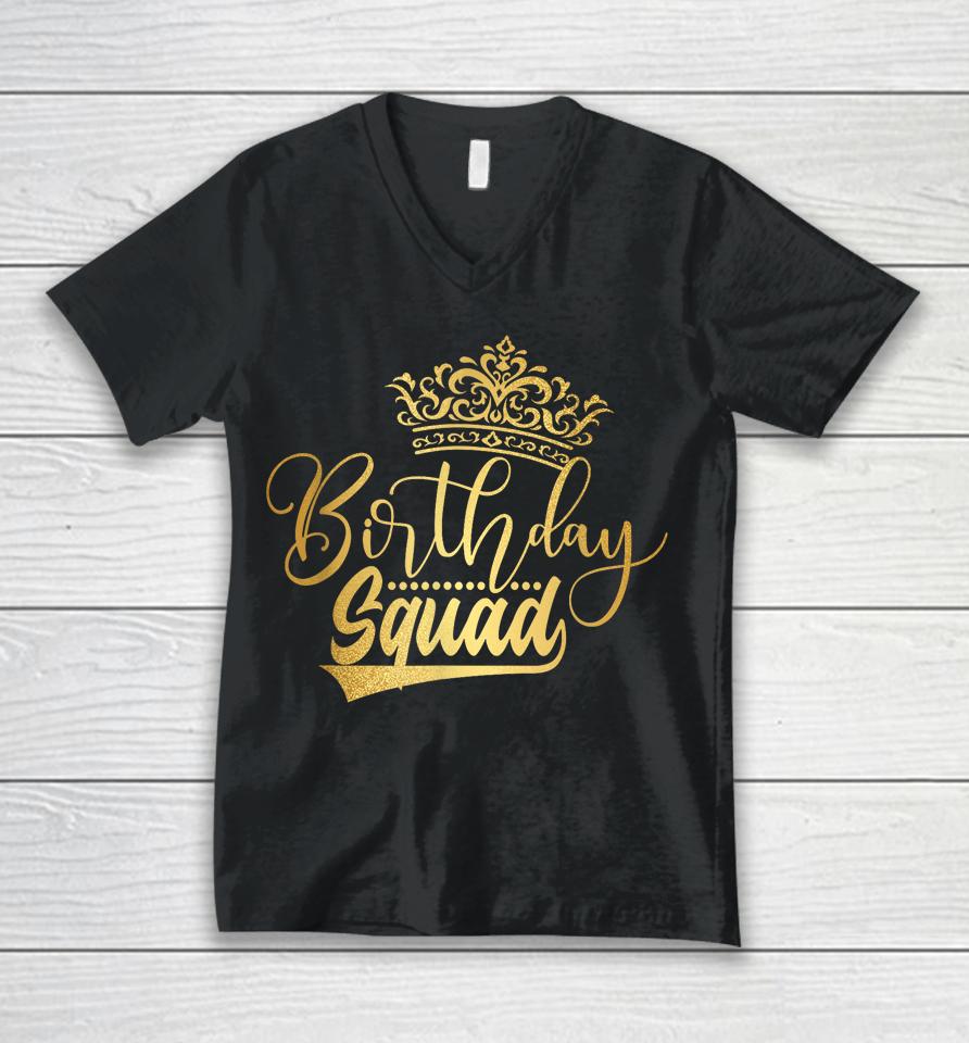 Birthday Squad Birthday Party Unisex V-Neck T-Shirt