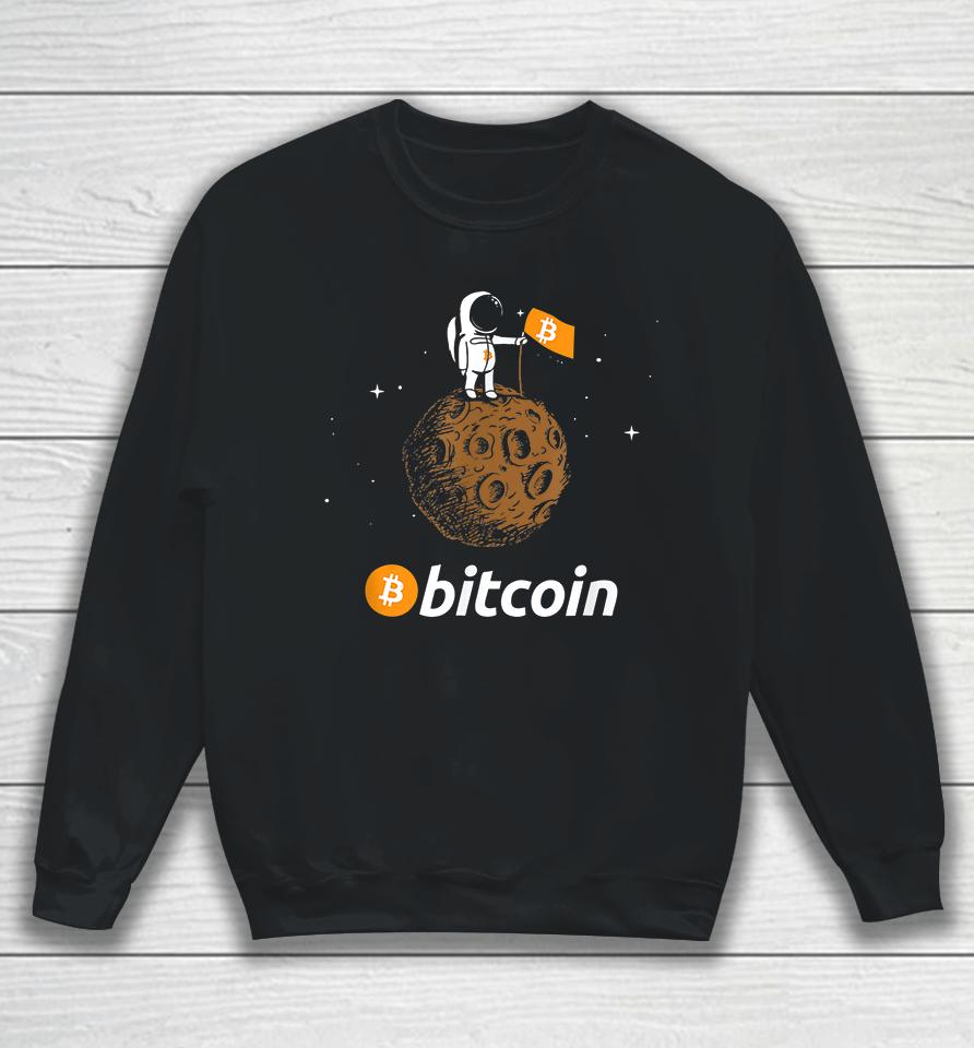 Bitcoin Btc Crypto To The Moon Astronaut Sweatshirt