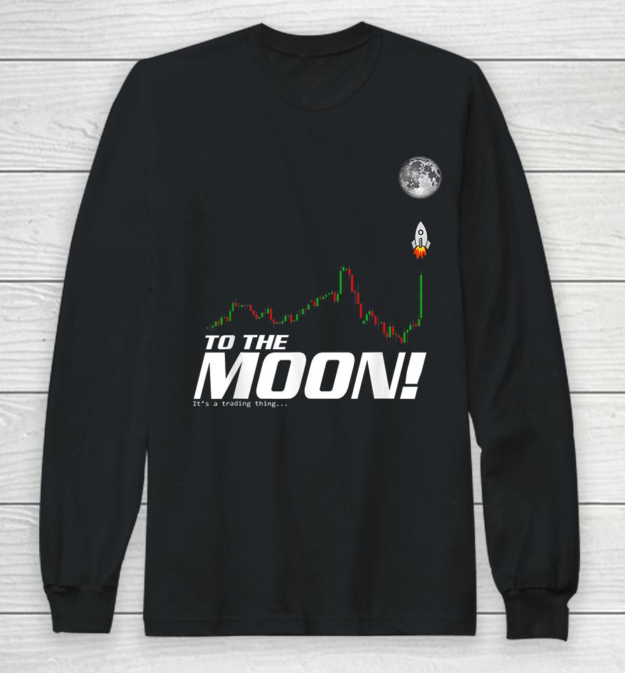 Bitcoin Btc Crypto To The Moon Long Sleeve T-Shirt