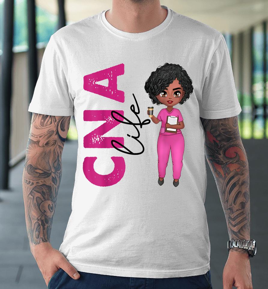 Black African American Cna Nurse T-Shirt Healthcare Worker Premium T-Shirt