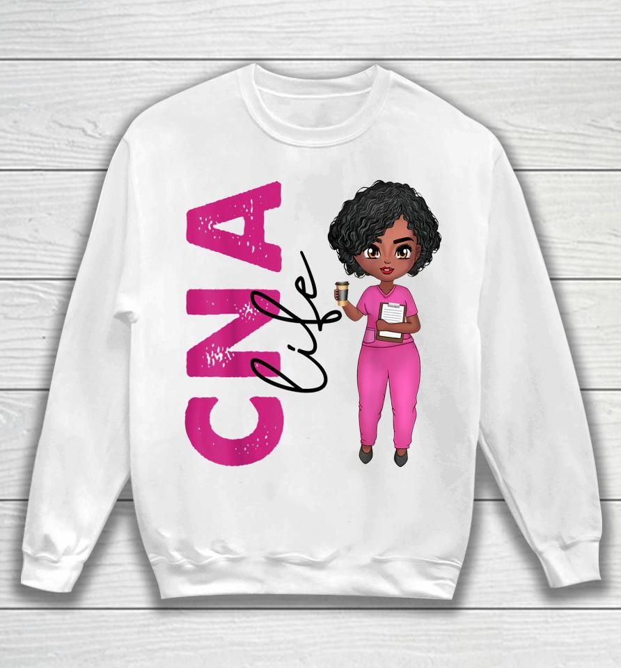 Black African American Cna Nurse T-Shirt Healthcare Worker Sweatshirt