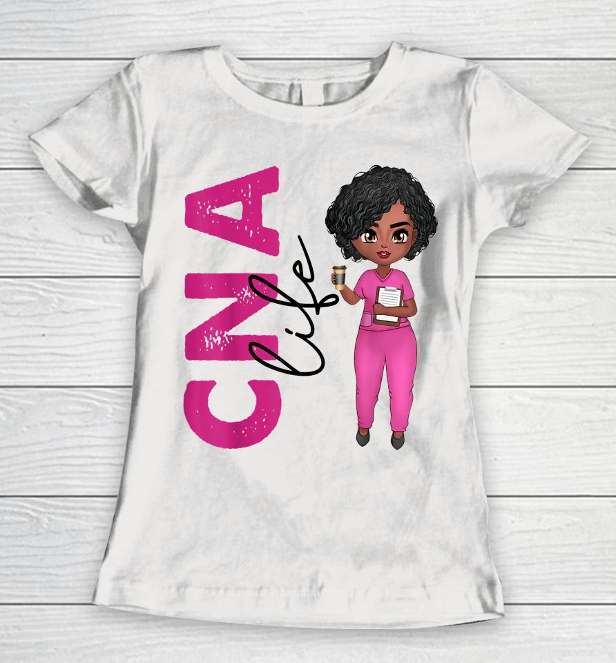 Black African American Cna Nurse T-Shirt Healthcare Worker Women T-Shirt