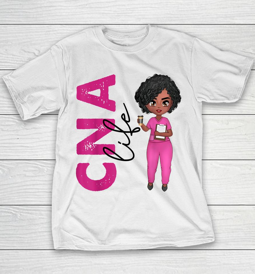 Black African American Cna Nurse T-Shirt Healthcare Worker Youth T-Shirt