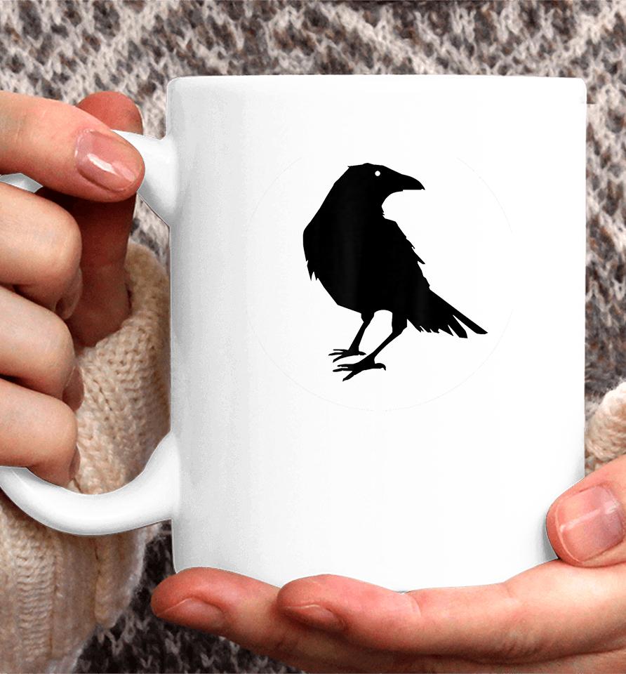 Black Crow Raven Bird Silhouette Coffee Mug