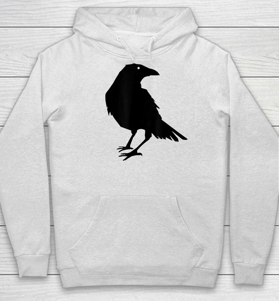 Black Crow Raven Bird Silhouette Hoodie
