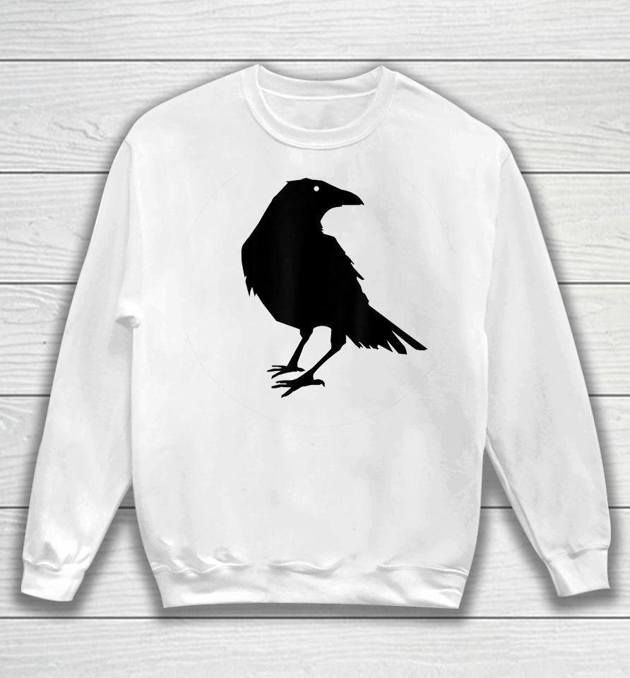 Black Crow Raven Bird Silhouette Sweatshirt