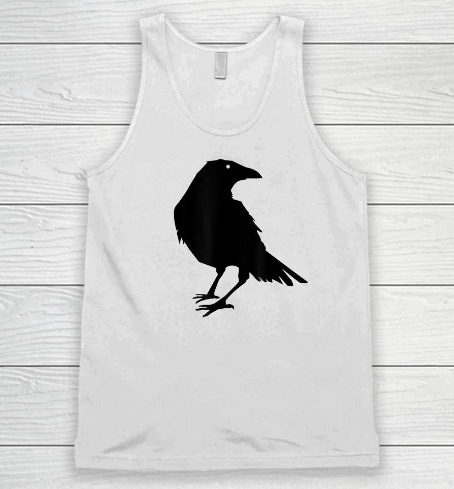 Black Crow Raven Bird Silhouette Unisex Tank Top