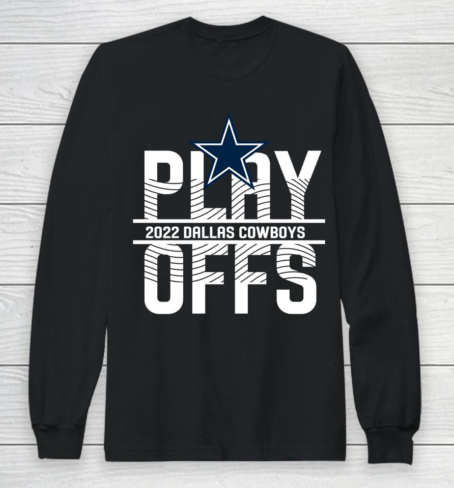 Black Dallas Cowboys Anthracite 2022 Nfl Playoffs Iconic Champion Long Sleeve T-Shirt