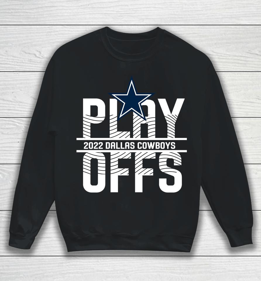 Black Dallas Cowboys Anthracite 2022 Nfl Playoffs Iconic Champion Sweatshirt