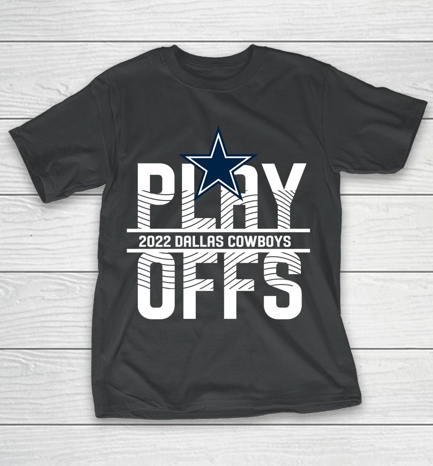 Black Dallas Cowboys Anthracite 2022 Nfl Playoffs Iconic Champion T-Shirt