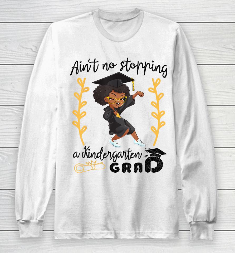 Black Girl Magic Graduate Kindergarten Graduation 2023 White Long Sleeve T-Shirt