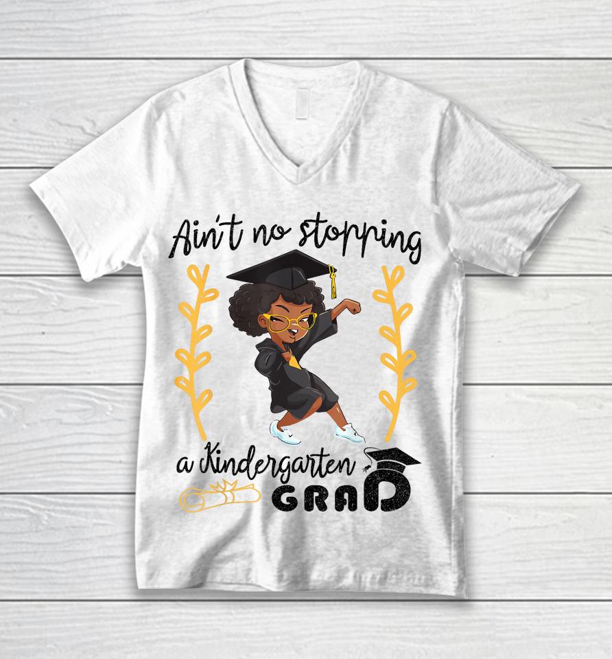 Black Girl Magic Graduate Kindergarten Graduation 2023 White Unisex V-Neck T-Shirt