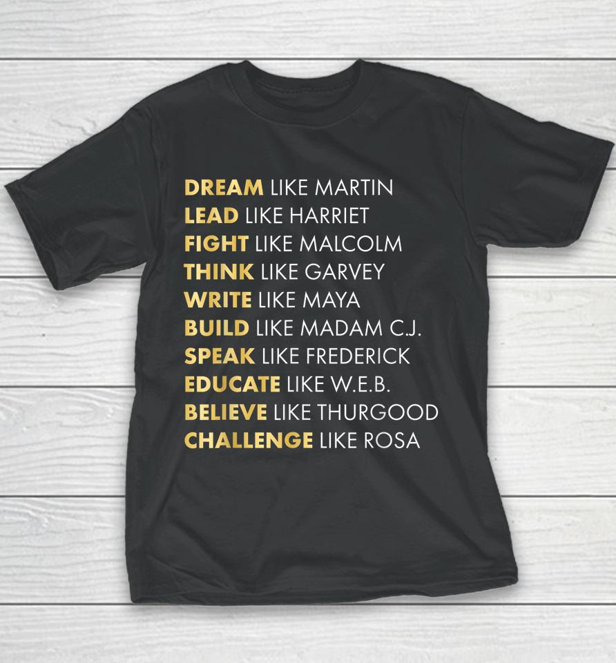 Black History Dream Like Martin Youth T-Shirt