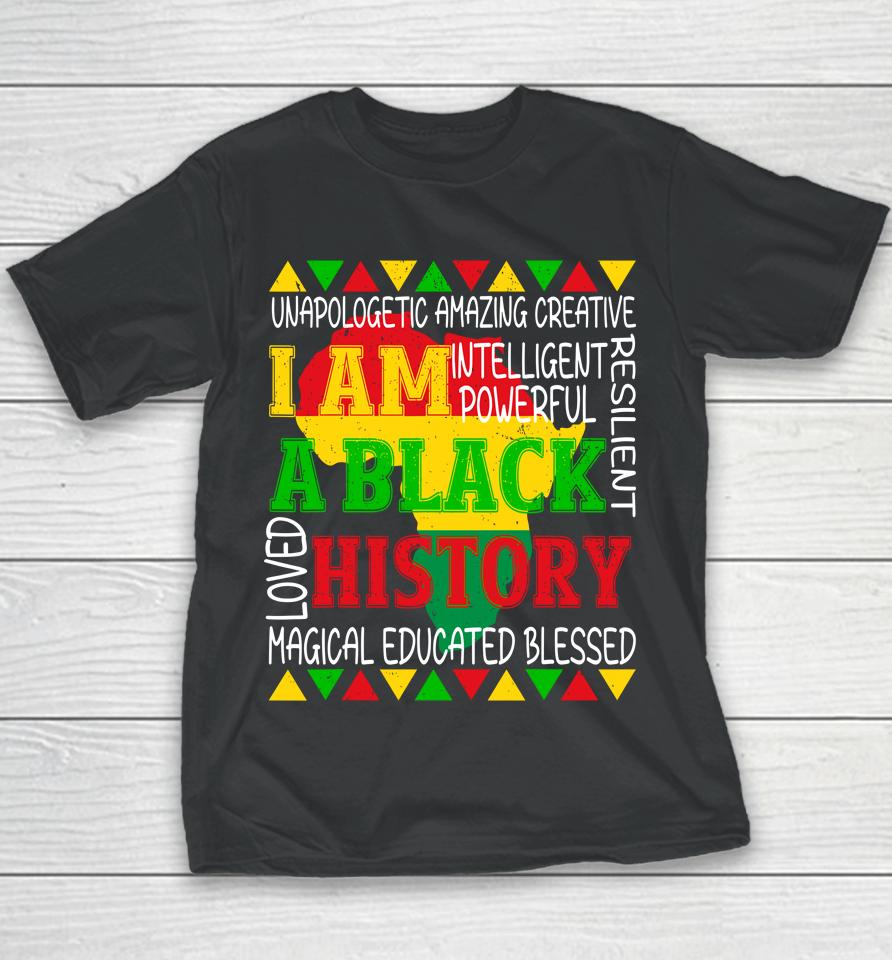 Black History Is American History Patriotic African American Youth T-Shirt