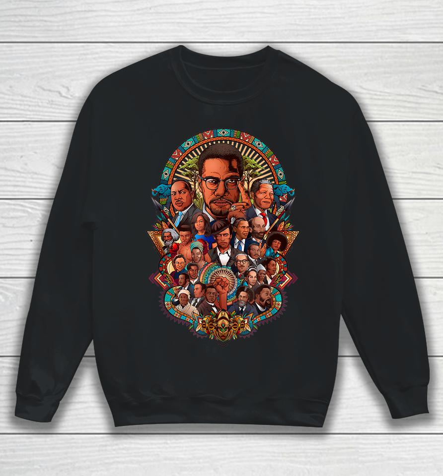 Black History Leaders Collage Inspirational African American Sweatshirt
