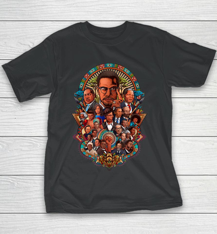 Black History Leaders Collage Inspirational African American Youth T-Shirt