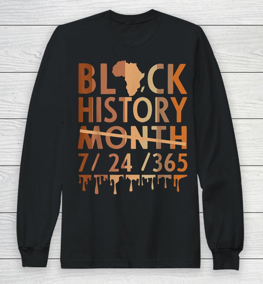 Black History Month 2022 Black History 365 Melanin Pride Long Sleeve T-Shirt