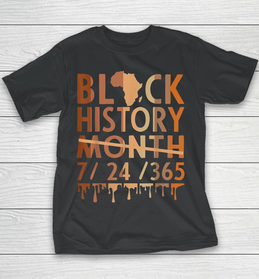 Black History Month 2022 Black History 365 Melanin Pride Youth T-Shirt