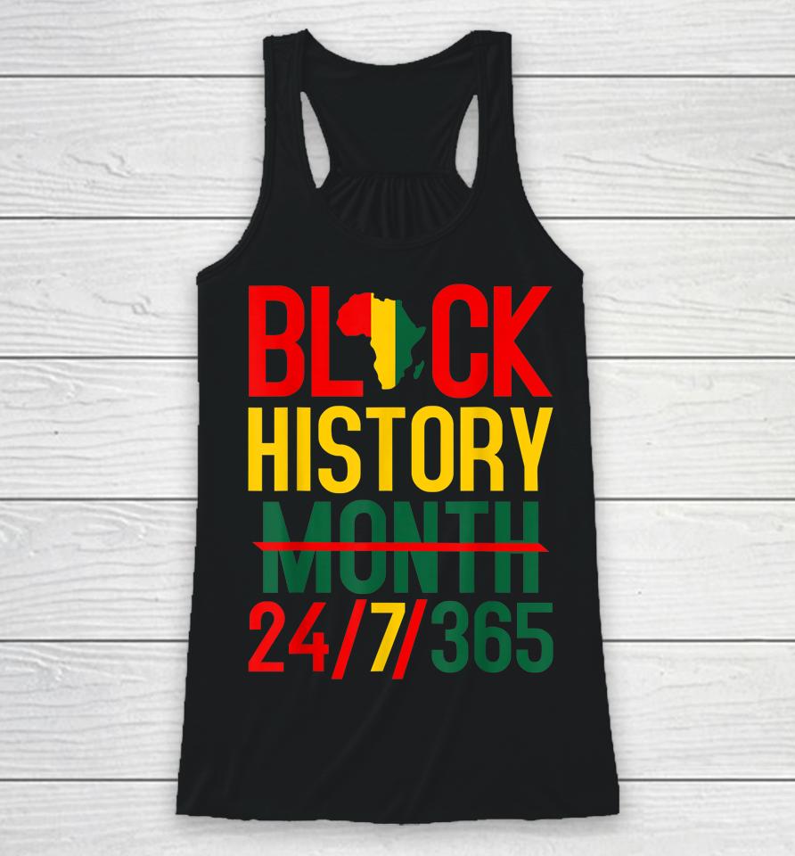 Black History Month 24-7-365 Racerback Tank