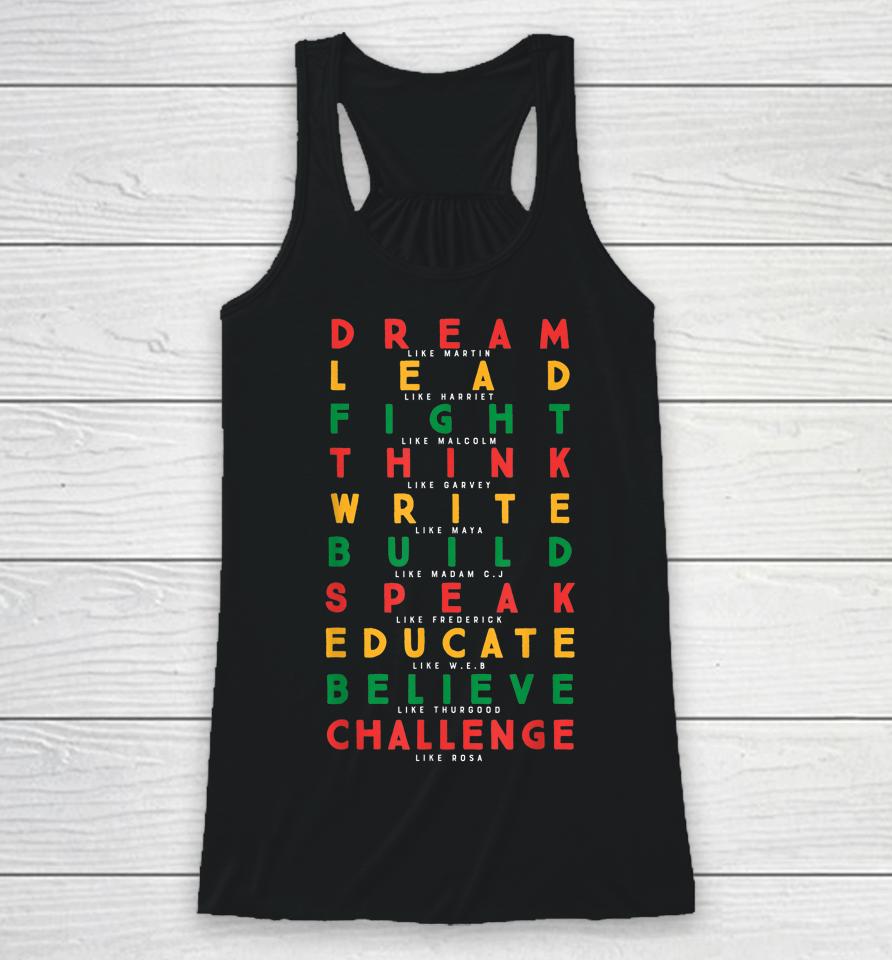 Black History Month African American Country Celebration Racerback Tank