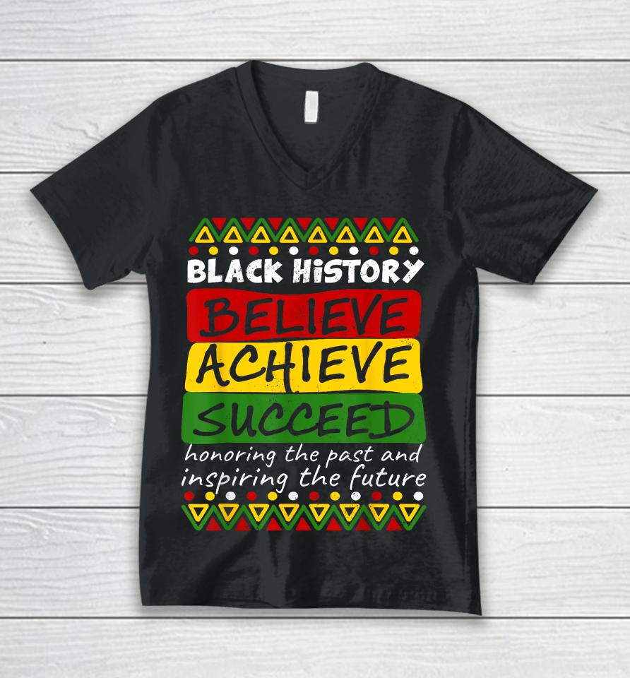 Black History Month Decorations Melanin African American Unisex V-Neck T-Shirt