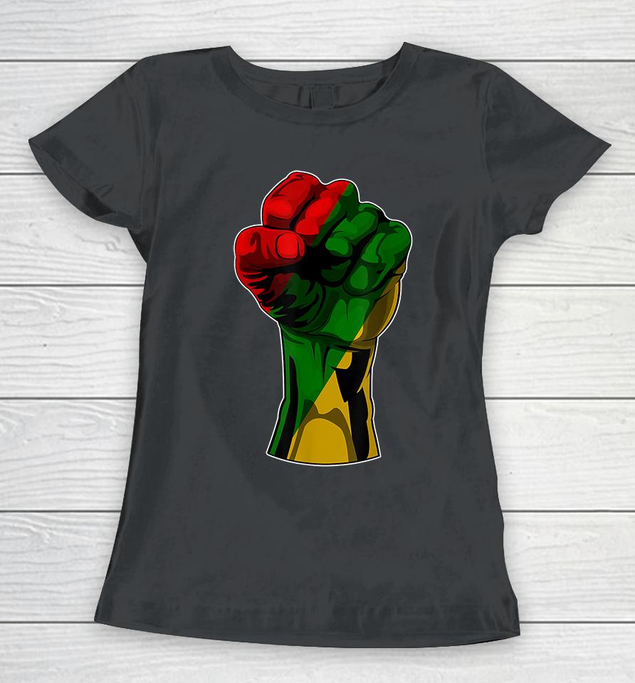 Black History Month Fist Gift Women T-Shirt