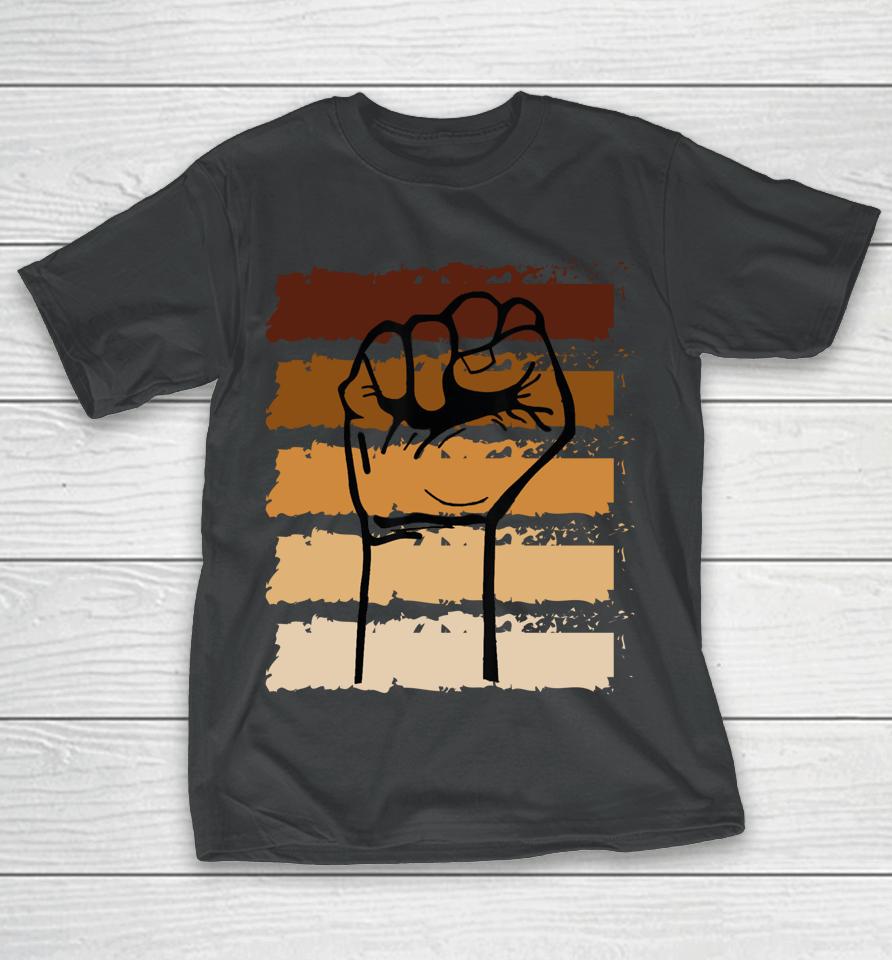 Black History Month Fist Gifts Hands Up T-Shirt