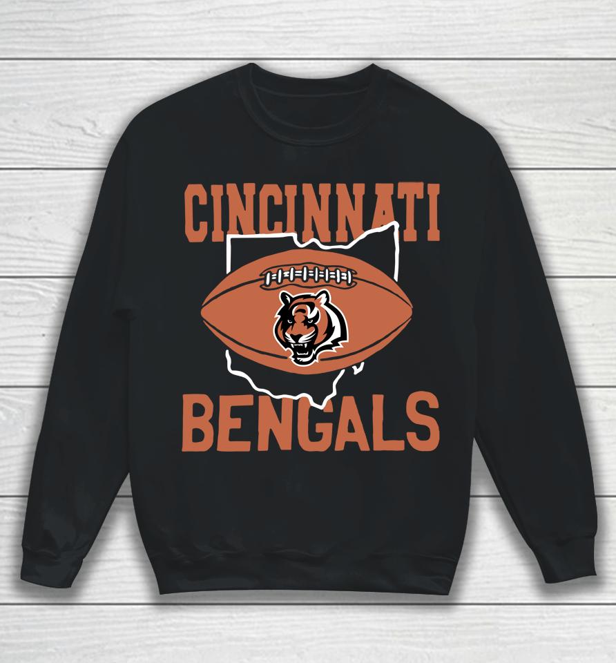 Black Homage Men's Cincinnati Ohio Bengals Sweatshirt