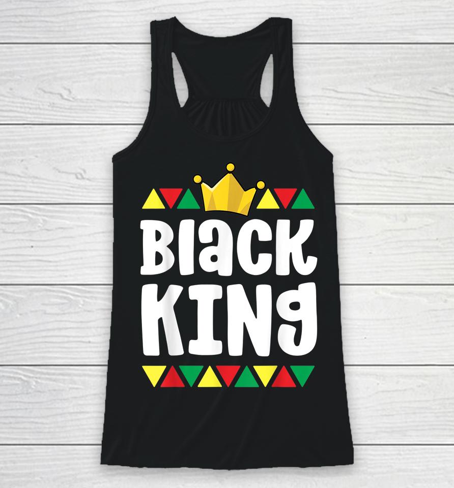 Black King African Pride Black History Month Racerback Tank